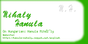 mihaly hanula business card